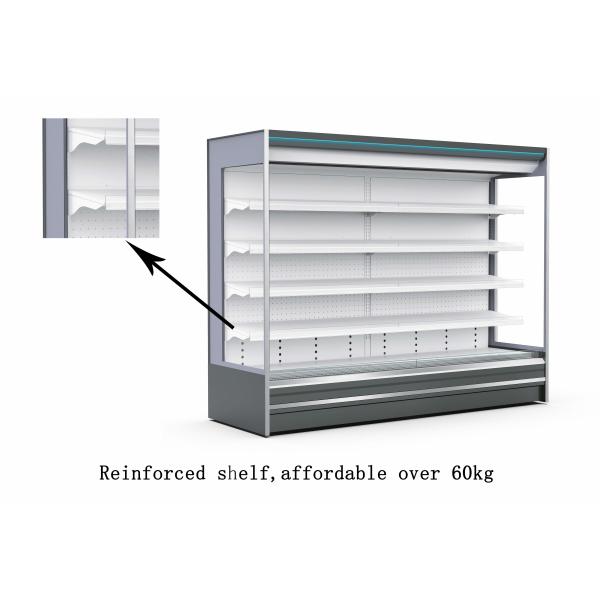 Automatic Defrost Refrigerated Display Showcase , 1200L Open Chiller Fridge