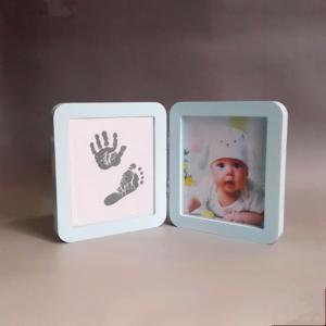 Buy cheap Wood Material Custom Photo Frame 12 Month Baby Handprint And Footprint Kit product