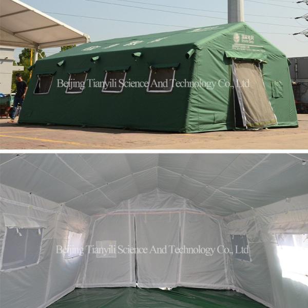 High Quality Outdoor Camping Green Inflatable National Grid Power Fire Disaster Relief Tent