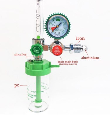 15Mpa 15L/ Min Medical Oxygen Flow Meter 0.3 Pressure G5/8 Male