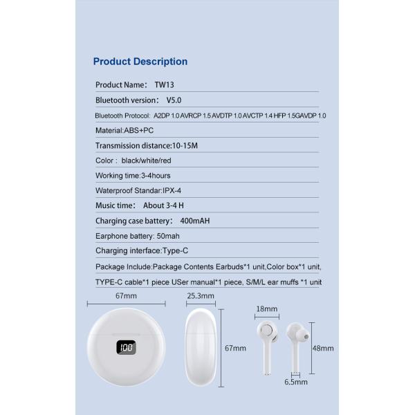 Amazon Hot Selling In USA Wireless Earbuds TWS Bluetooth Earphone Inpods Macaron Audifonos Auricualres Surround Sound