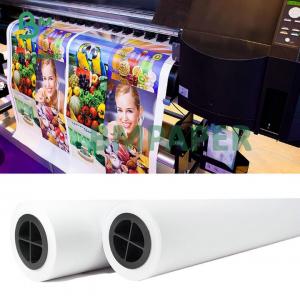 China 24''x150' 24lb Coated Bond Paper 2'' Core For Color Poster Inkjet Printing on sale