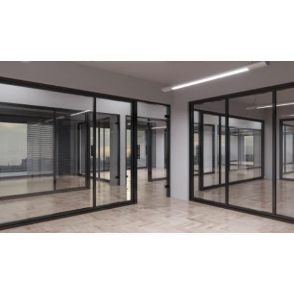 Interior Aluminium Frame Glass Partition Walls Movable For Office Partitions