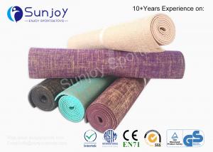 Buy cheap Sunjoy Wholesales Jute+Pvc Yoga Mats Eco Friendly Natural Rubber Jute Yoga Mat High Quality Fitness Linen Yoga Mat China product