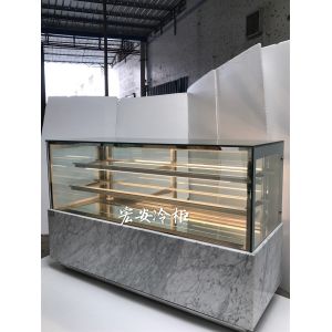 R134A Refrigerant Cake Display Chiller Rustproof Dynamic Fan Cooling