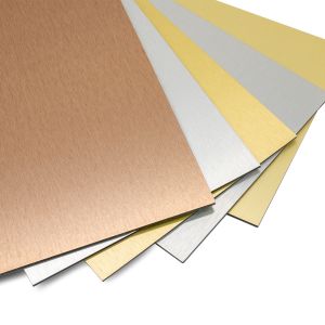 Buy cheap Silver Gold Brushed Aluminum Composite Panel Ultraviolet Resistance product