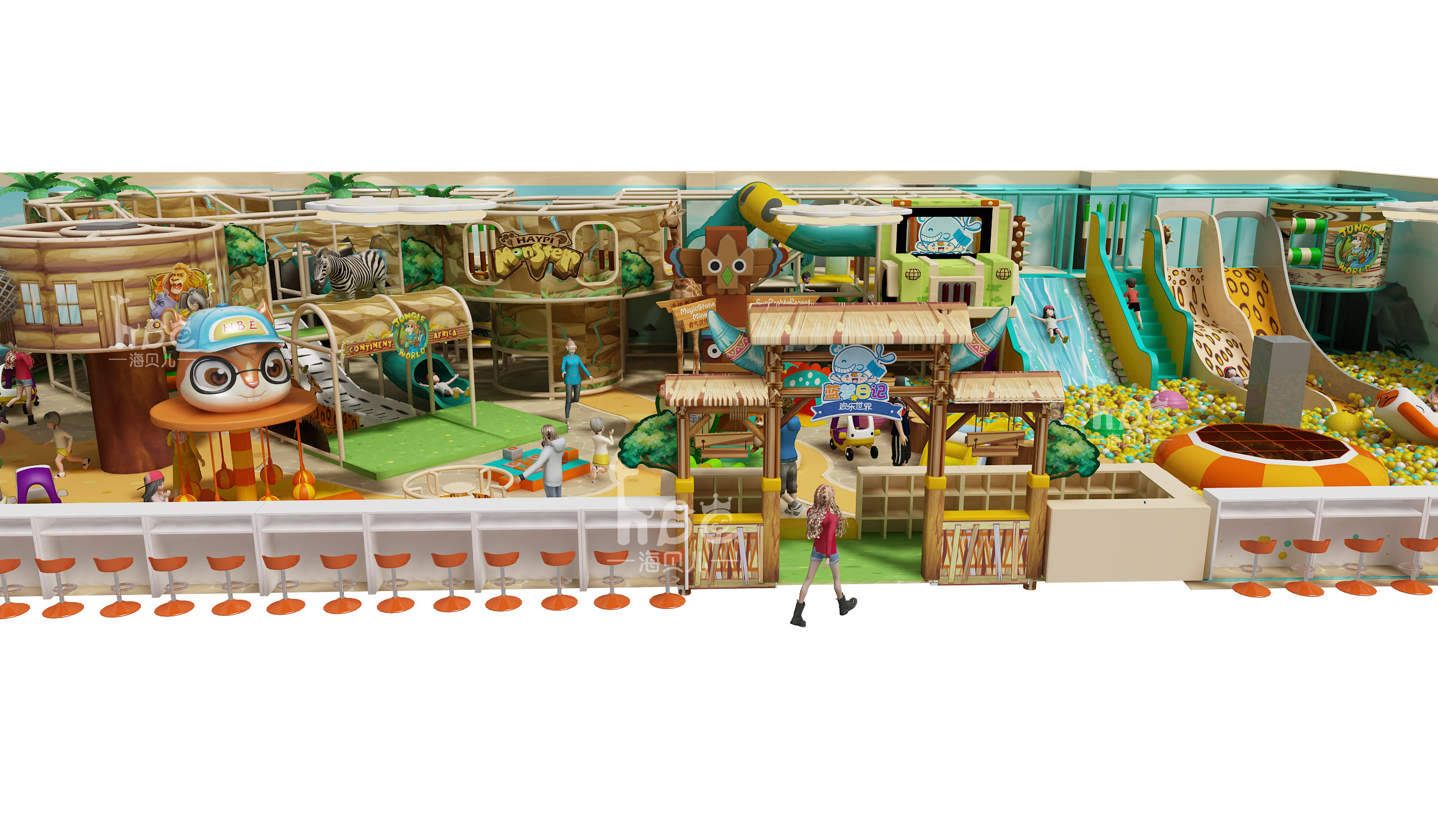 Custom Indoor Play Structure for Preschools and Amusement Parks