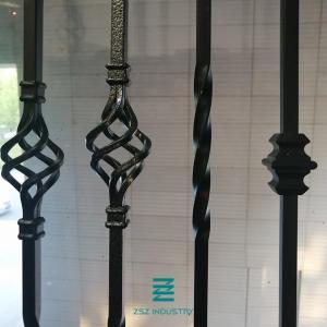 Buy cheap Stair railing iron balusters single basket iron hollow tube square Metal Fence Posts product
