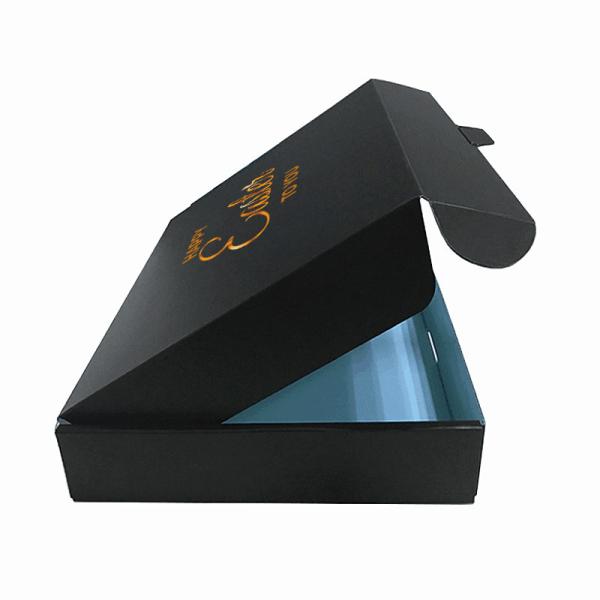 Cosmetic 300dpi 1 Piece Corrugated Mailing Boxes Gold Logo