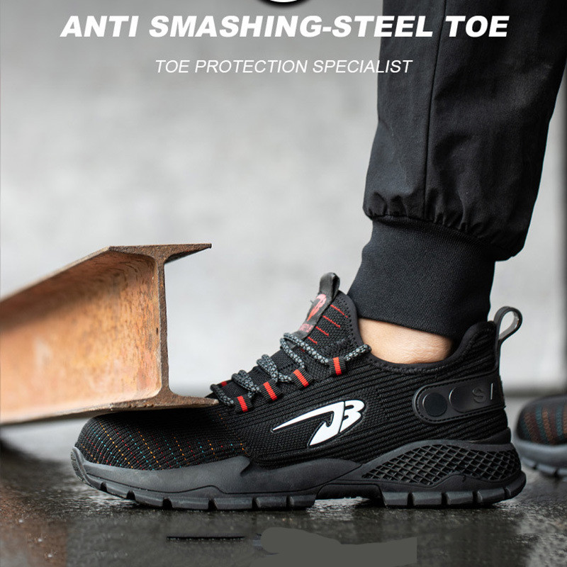 Buy cheap Flying Weaving Light Comfortable Steel Toe Shoes Breathable product