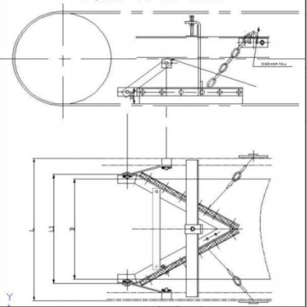 Self Adjusting V Plow Belt Cleaner V Plough Belt Scraper Polyurethane Material