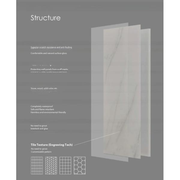 Handscaped SPC Wall Tile in 2600*960mm Size with Waterproof and Anti-Scratch Features