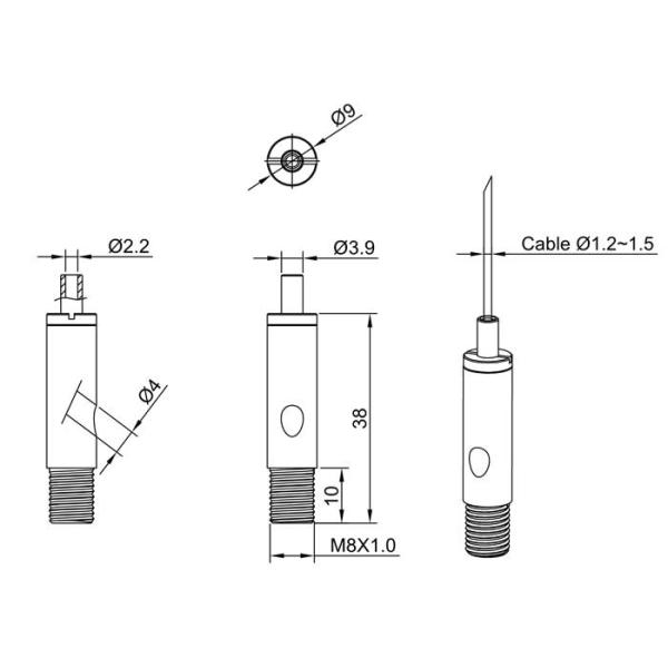 External Tooth Locker Adjustable Cable Grippers Self Locking 7×7 / 7×19 Cable