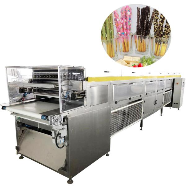 Automatic Pocky Biscuit Coating Machine Finger Biscuit Stick Biscuit Enorbing Line