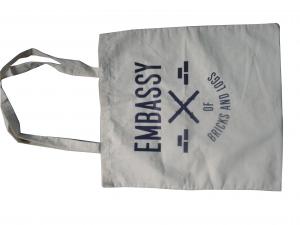 Buy cheap Eco-friendly Embassy Natrual Printed Plain Cotton Bags, Recycled Cloth Shopping Bag product