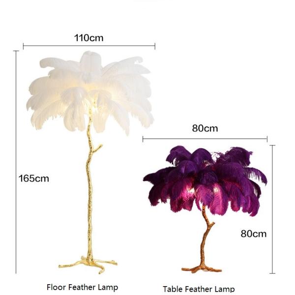 AC220V Ostrich Feather Lamp