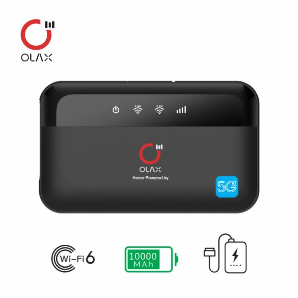 OLAX M100 10000mAh Multifunctional Wireless Power Bank & Mobile Router LED Display USB-C Cable Firewall for Outdoor Phone