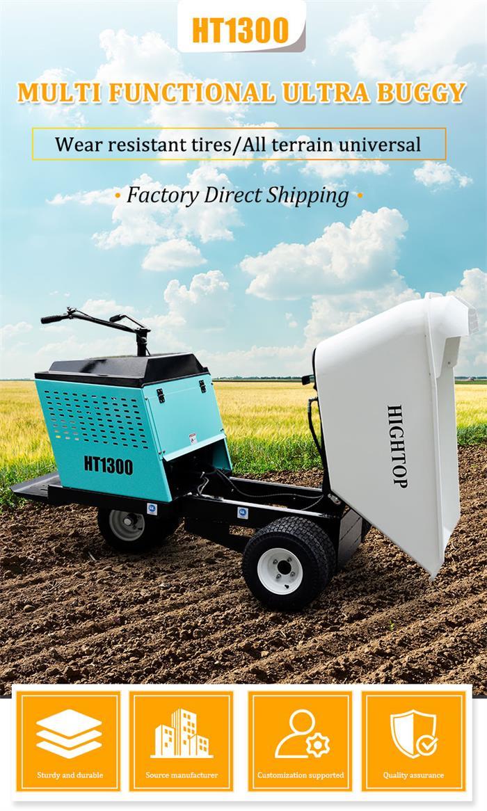 1300kg Load Capacity Gasoline Dump Truck with 6L Fuel Tank