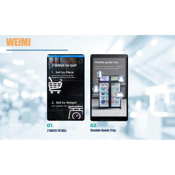 WEIIMI Smart Fridge Healthy Food Vending Machine With Card Reader