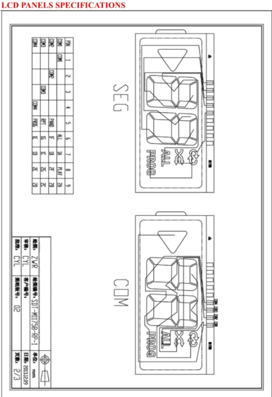 Va Tn LCD Display No Touch Screen 1600x900 Vop 3.0V ,Duty 1/4,Bias 1/3