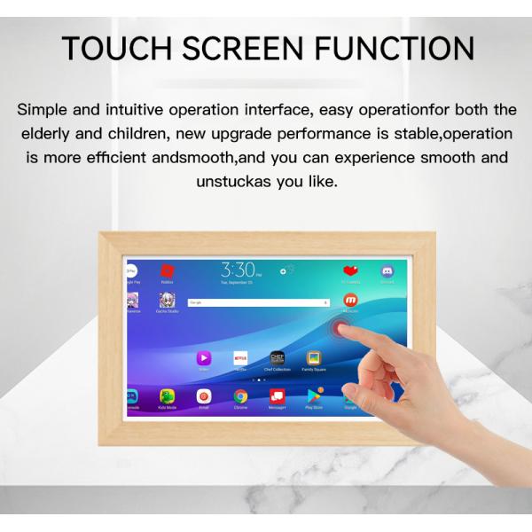 21.5Inch RK3588 Wooden Frame Android 13 Tablet POE NFC Wall Mounted Tablet PC for Advertising Use