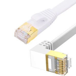 Buy cheap White Straight Flat Patch Cable PVC Jacket Multipurpose UTP Shield product