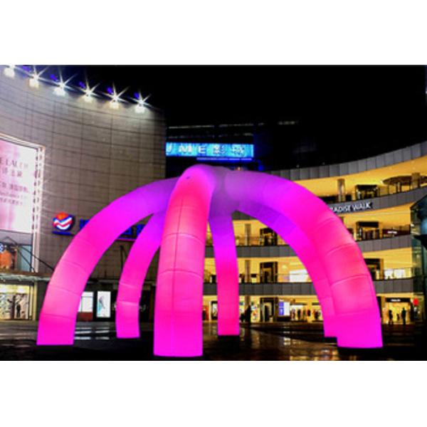 Club Decoration Inflatable Arch Attractive With LED Changing Light