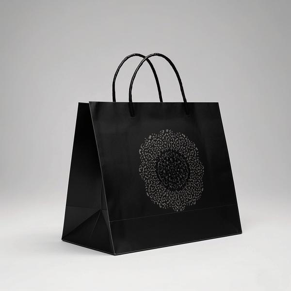 Custom Printed Eco-Friendly Paper Gift Bags with Cotton Rope Handles