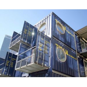 Home Living Flat Pack Container / Modern Prefab Container Homes Rock Wool