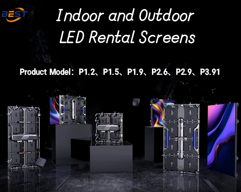 High Density P2.6/P2.9 LED Rental Display Cabinet Custom Screen Panel for Exhibitions