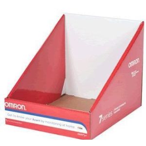 Litho CMYK Custom Printed Display Boxes Clay Coated Paper Yellow