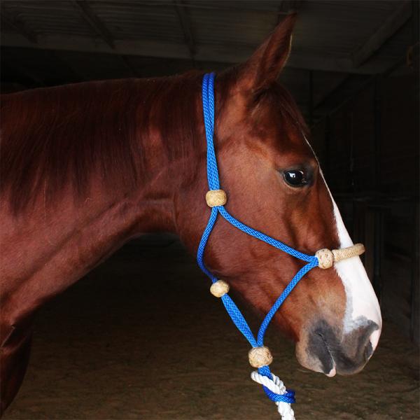 YILIYUAN Adjustable Nylon Braided Rope Halter Lead for Farm Horse in Customized Color