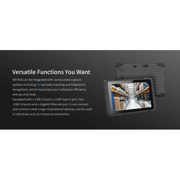 Industrial Tablet PC with Scanner and NFC Card Reader 10-Inch Rugged Android Tablet