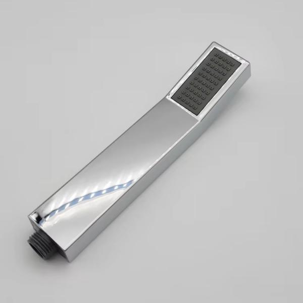 Square ABS Plastic Rainfall Handheld Shower Head With Handheld Sprayer Brushed Finish