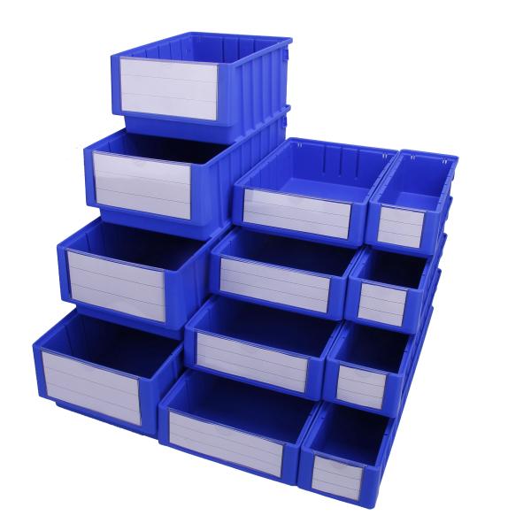 Solid Box Stackable Plastic Storage Bin Industrial Style for Eco-Friendly Storage
