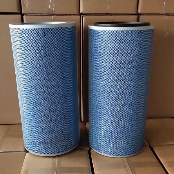 2u Cylindrical Air Compressor Filter Element Nano Flame Retardant
