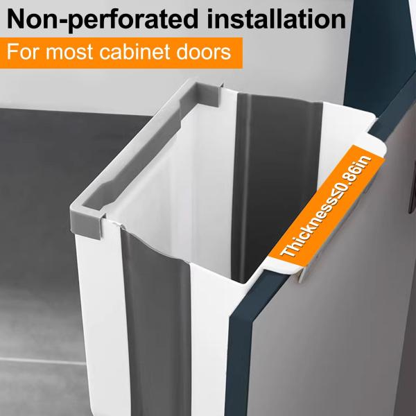 New Household Kitchen Wall Hanging Food Folding Wall Mounted Small Kitchen Trash Can