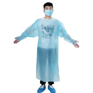 Buy cheap Waterproof Plastic Disposable CPE Protective Isolation Gown Apron product