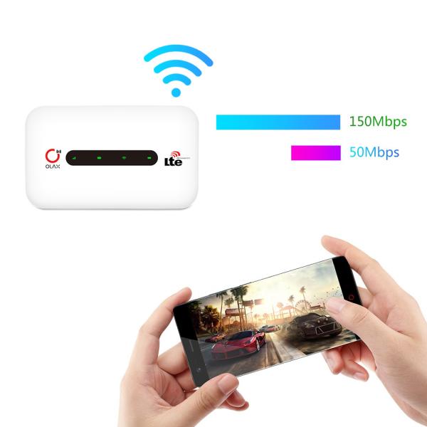 Modem 4G Sim Router Portable Mobile WiFi 150mbps White For Outdoor OLAX MT20