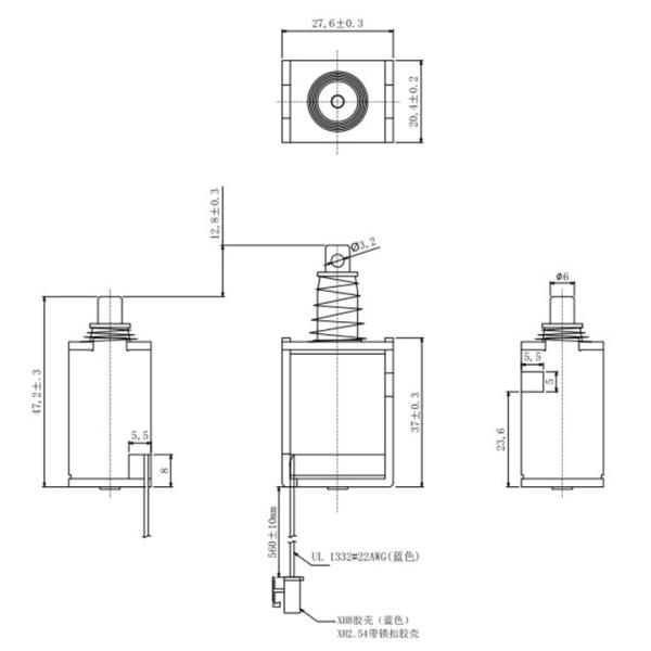 Push Pull 0.24A DC34V Solenoid Door Lock