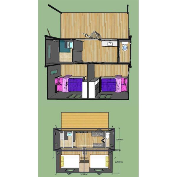 Spacious Living Expandable Container House , Prefabricated Mobile Homes