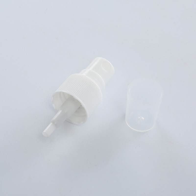 Smooth Ribbed White Aluminum Fine Mist Sprayer Sanitizer Perfume Sprayer 0.12CC 0.07ML/T