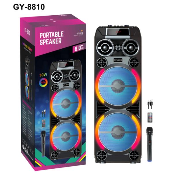 30W Portable Party Speaker with Bluetooth and LED Lighting