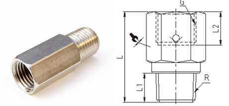 1/2" NPT One Way Check Valve Fitting , Non-return Tube Fitting