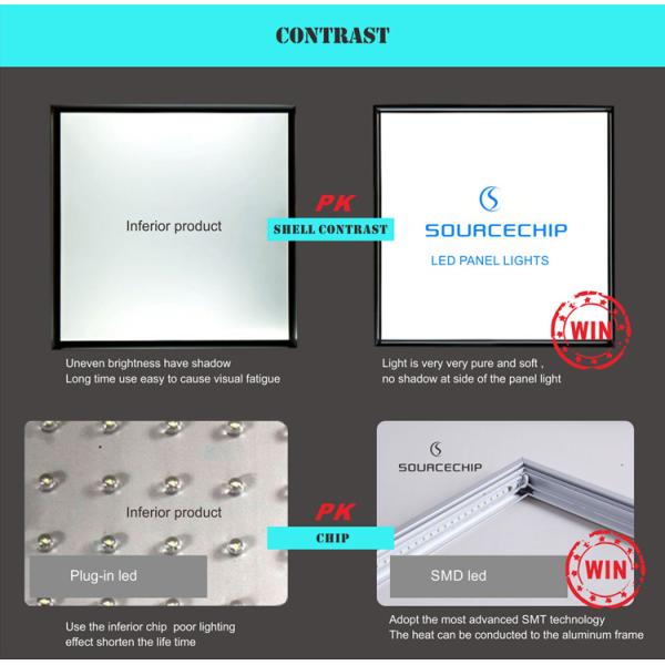 60x60 cm diffused square led panel light 40W led panel light
