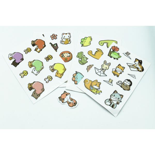 Single Sided animal Removable Glue PVC Vinyl Stickers