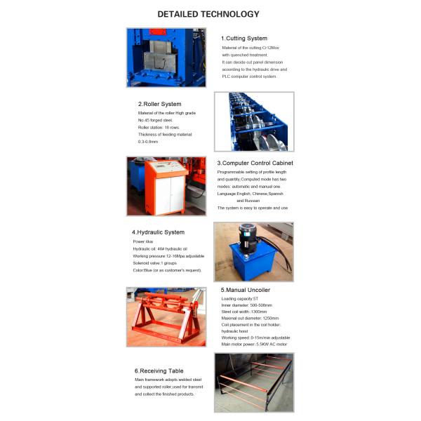 Seamless Rain Gutter Cold Roll Forming Machines , Automatic Metal Roofing Machine