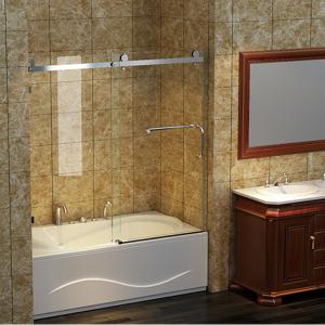 Buy cheap Dual Sliding Clear Tempered Glass Bathroom Shower Screen Door Cabinet product
