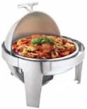 Buy cheap 6.0L Round Roll Top Chafer With Show Sliver Color for cooking buffets product