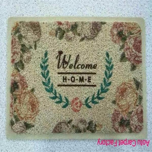 Anti-slip plastic pvc printed door mat